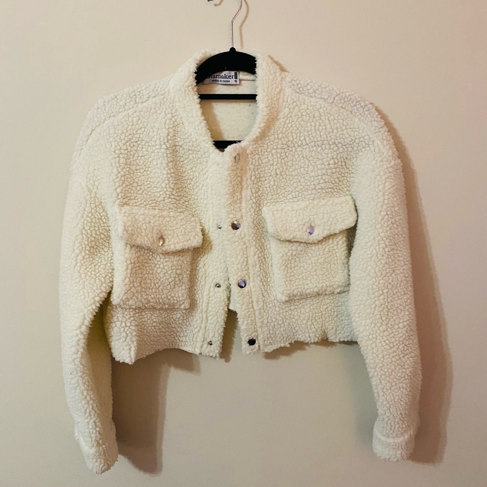 Sherpa cropped jacket 🧥